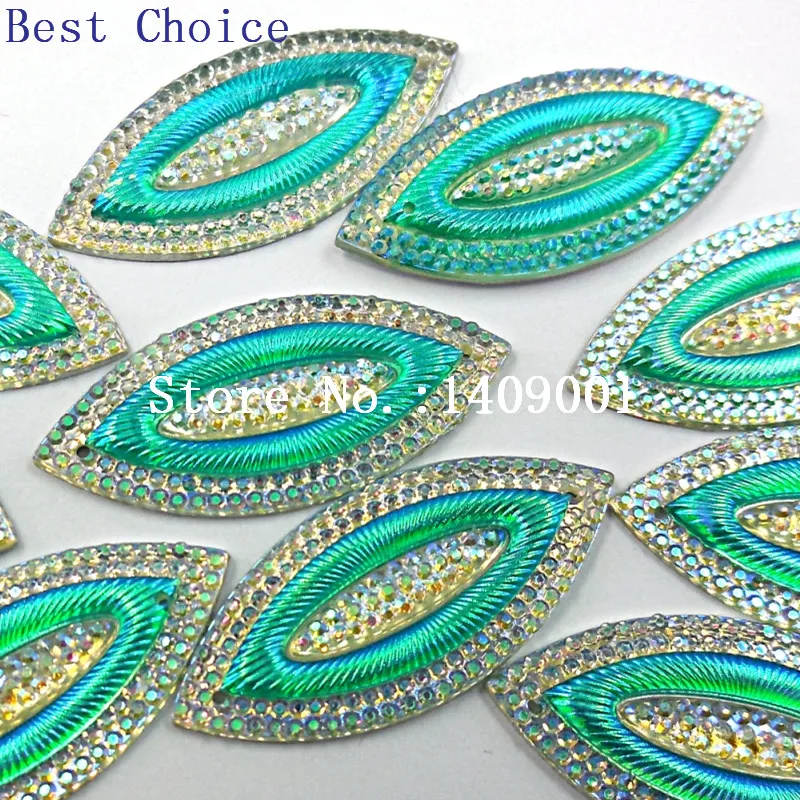 

Resin Rhinestones 18x40mm Baby Blue AB Navette Boat Shape Handsewn Stones and Crystals Crafts Accessories strass crystal Sew On