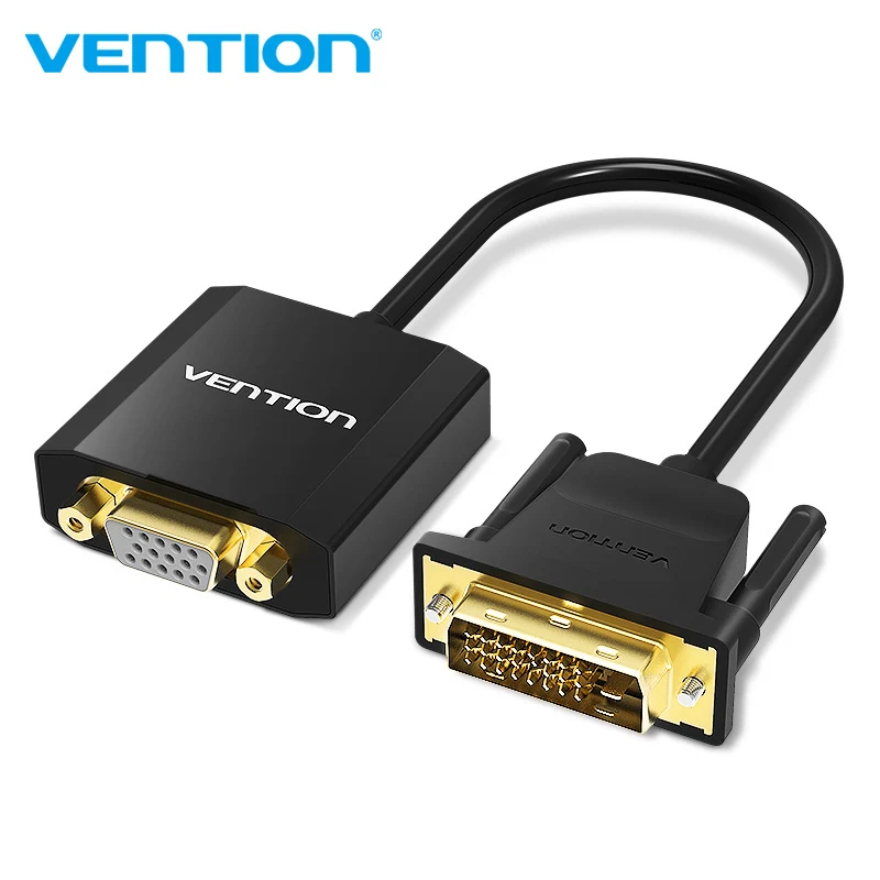 Vention DVI D To VGA Adapter DVI 24+ 1 VGA Converter Cable Digital Analog Audio Converter 1080P for Xbox PS3 Laptop TV box Vention DVI D To VGA Adapter DVI 24+ 1 VGA Converter Cable Digital Analog Audio Converter 1080P for Xbox PS3 Laptop TV box