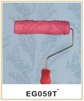 7 ''резиновый чехол-книжка с выбитым рисунком цветка краска собственного приготовления бандаж валка декоративные фактурный валик с ручка - Цвет: EG059T