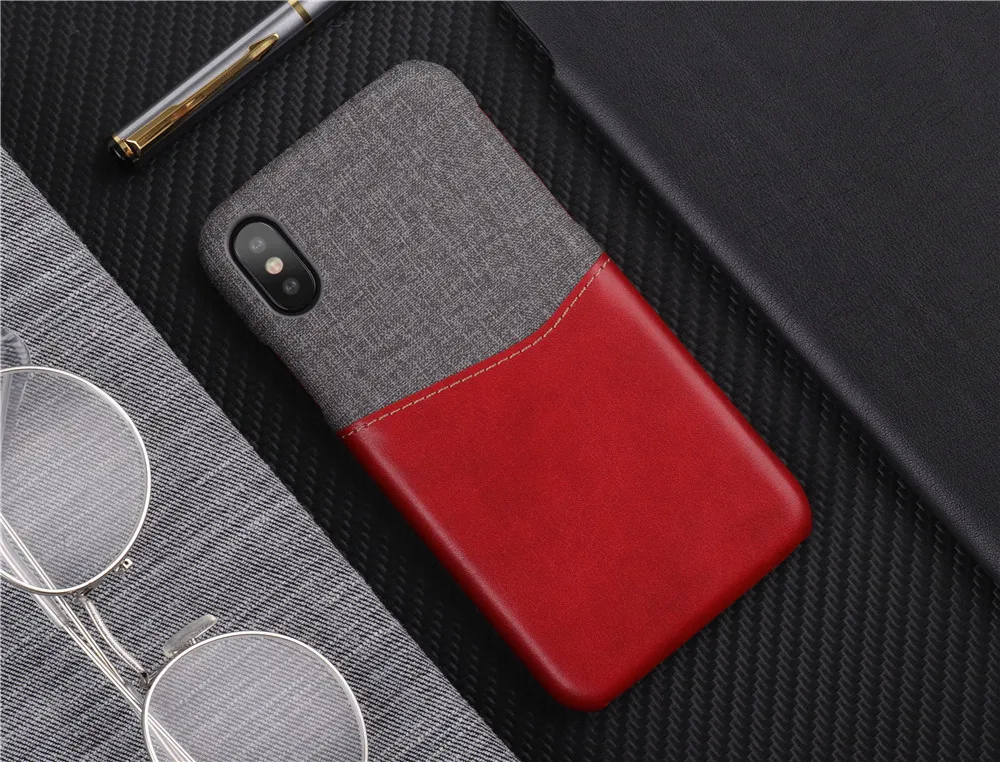 Business For Apple Iphone 7 7Plus 8 8Plus mobile phone case leather card anti-drop protection cover literary cloth pattern |