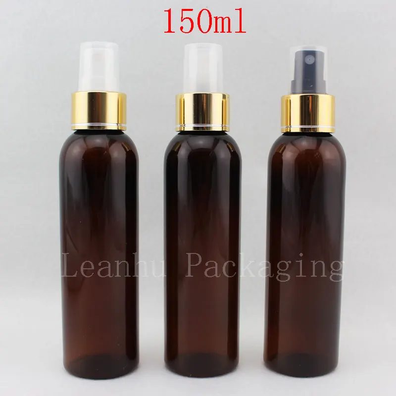 

150ml brown empty refillable makeup setting spray plastic bottles,150cc perfume PET bottles 5oz cosmetic packaging sprayer