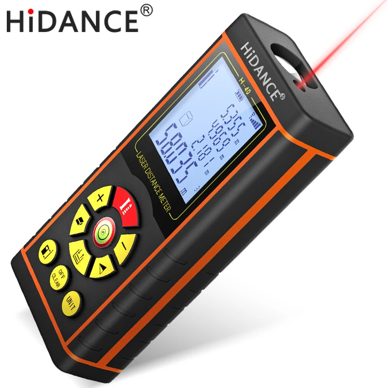 100M HiDANCE 12 IN 1 Digital Laser Distance Meter Laser Rangefinder Optical Tape Range Finder Diastimeter Measure Roulette 100M HiDANCE 12 IN 1 Digital Laser Distance Meter Laser Rangefinder Optical Tape Range Finder Diastimeter Measure Roulette