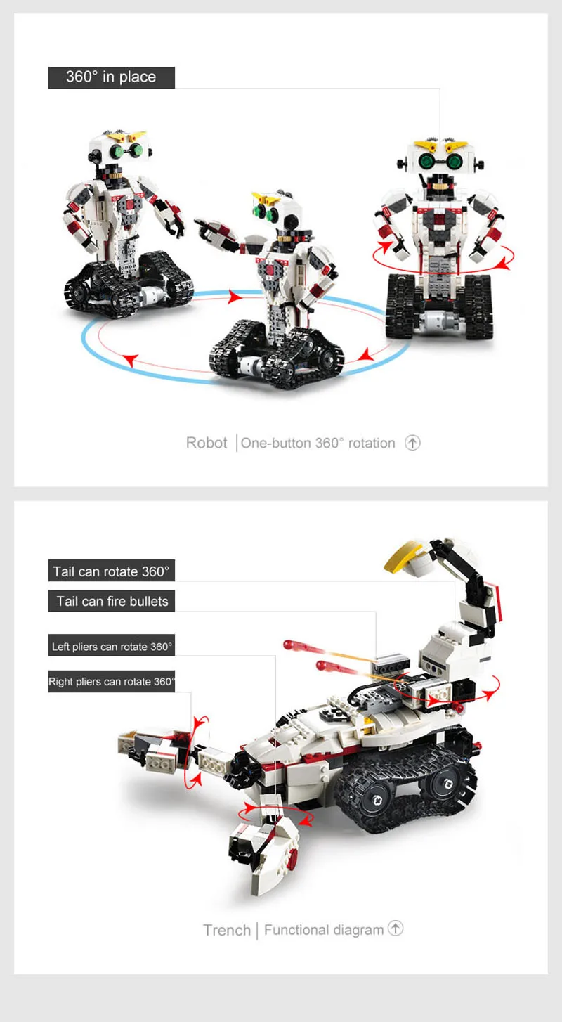 606-710 шт строительные блоки игрушки стиль дистанционного управления RC робот игрушки для детей Мальчики и девочки родитель-ребенок Взаимодействие