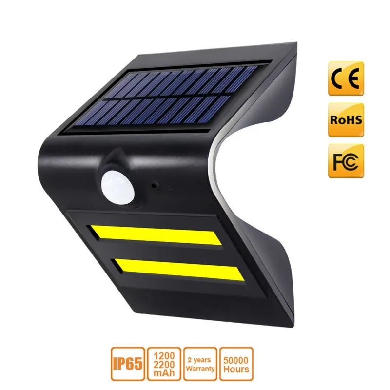 

LED Solar Power PIR Motion Sensor Wall Light Outdoor Waterproof Energy Saving Street Yard Path Home Garden Security Lamp COB LED