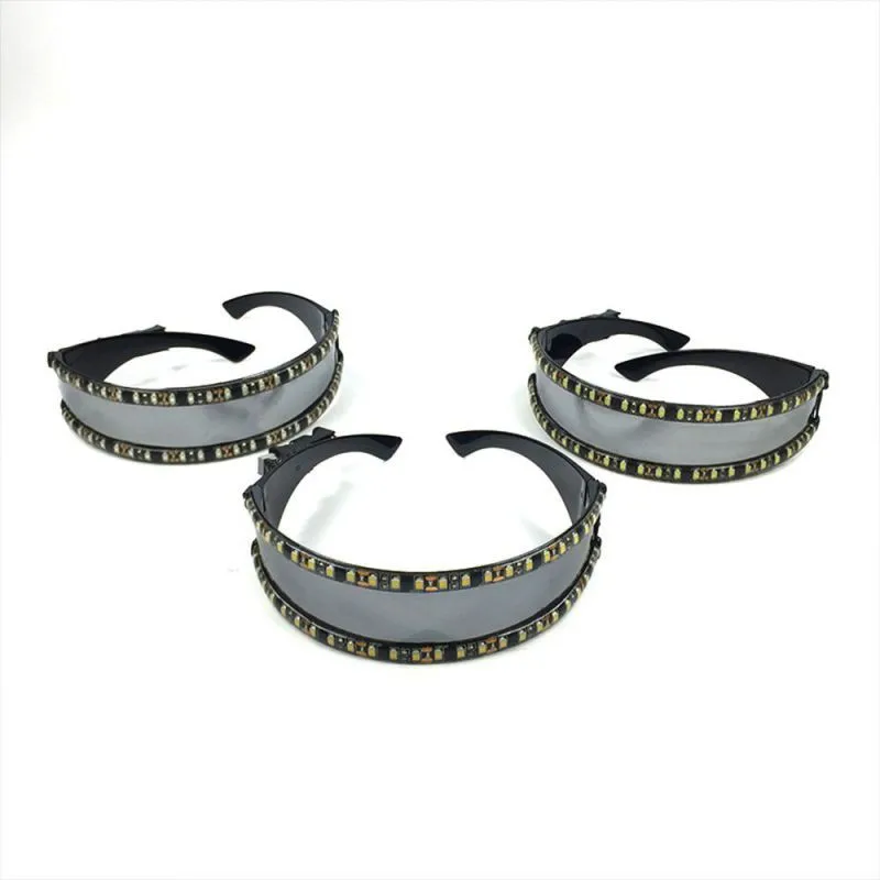 Halloween LED Glasses Mask Luminous Light up Party Mask for Adult Glowing Dance Festival Eye Mask Halloween Costume Decor