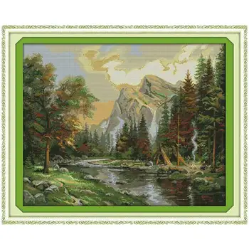 

the scenery of the suburban Counted Cross Stitch 11CT 14CT Cross Stitch Sets Cross-stitch Kits Embroidery Needlework