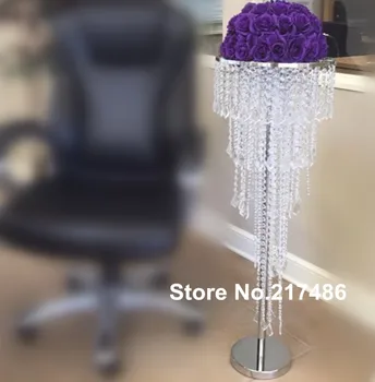 

hangging crystal bead iridescent sq plexi wedding aisle decoration crystal pillars pedestals columns for floor stand