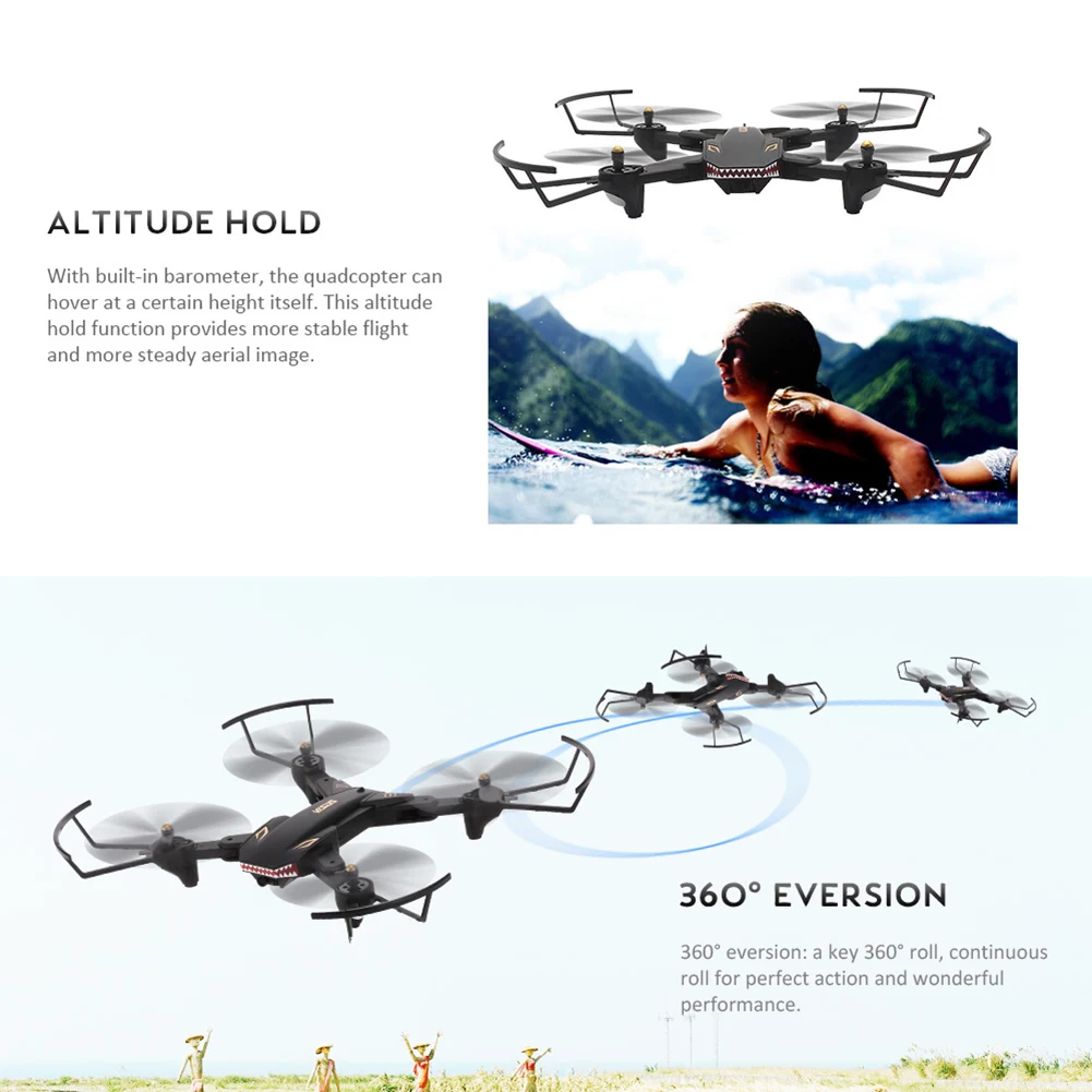 VISUO XS809S 2.0MP камера Складная WiFi FPV RC Дрон Квадрокоптер RTF с батареей