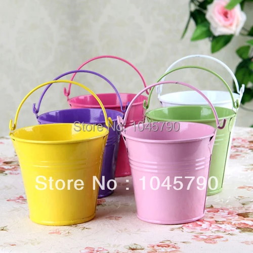 10 X Mini Wedding Candy Buckets Metal Buckets Party Decor Supply Candy