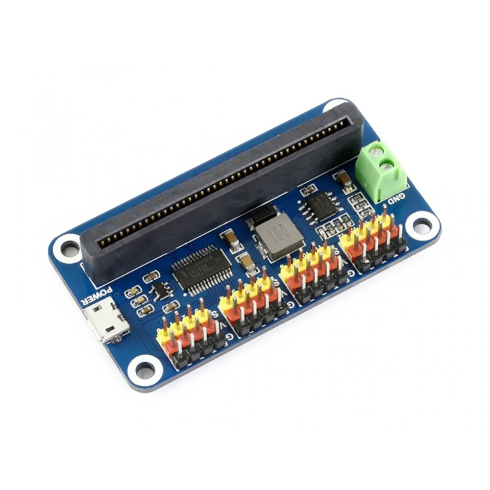 Сервопривод для micro:bit microbit 16 канальный 12 битный I2C 5В 3A PCA9685 PWM сервоприводов SG90 MG90S