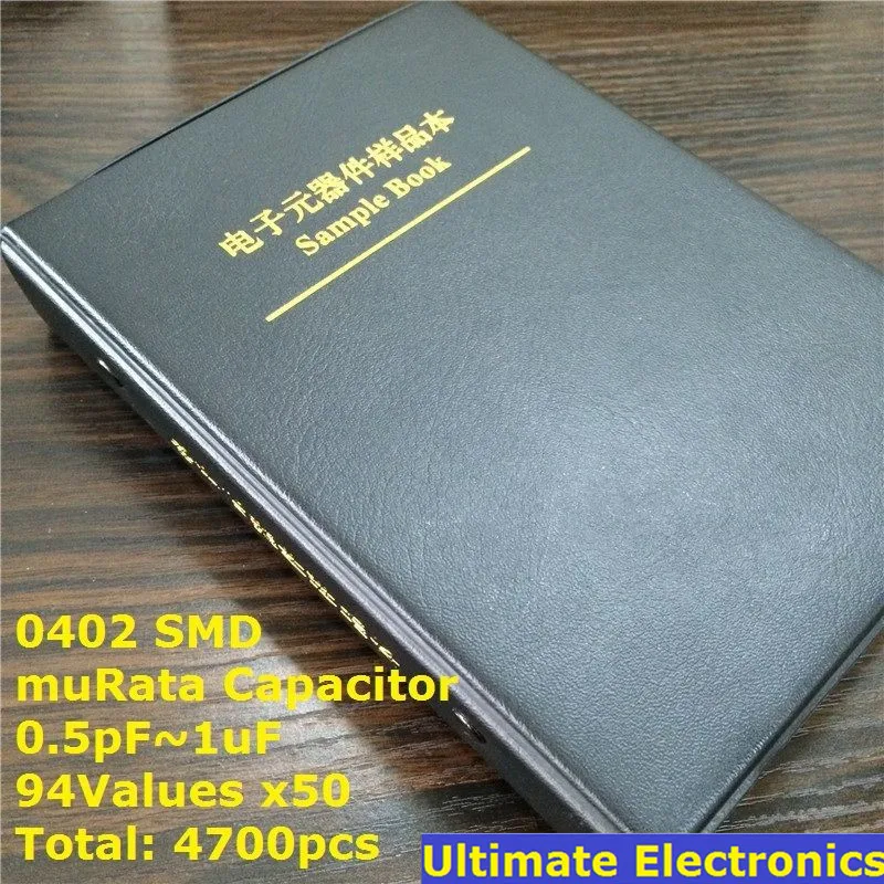 Koop 0402 Japan Murata Smd Condensator Monster Boek Diverse Kit 94valuesx50pcs = 4700 Pcs (0.5pF Om 1 Uf)