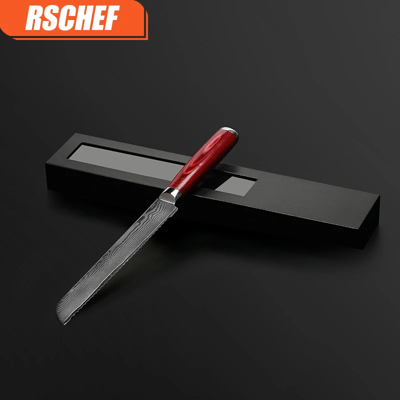 RSCHEF 1 шт. шеф нож couteau кухня faca de cozinha умный резак кухонный для хлеба дамасский