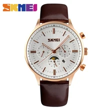 SKMEI 9117 Men Quartz Watch Fashion Casual Watches Analog Waterproof Leather Casual Watch Relogio Masculino Top Brand SKMEI 9117 Men Quartz Watch Fashion Casual Watches Analog Waterproof Leather Casual Watch Relogio Masculino Top Brand