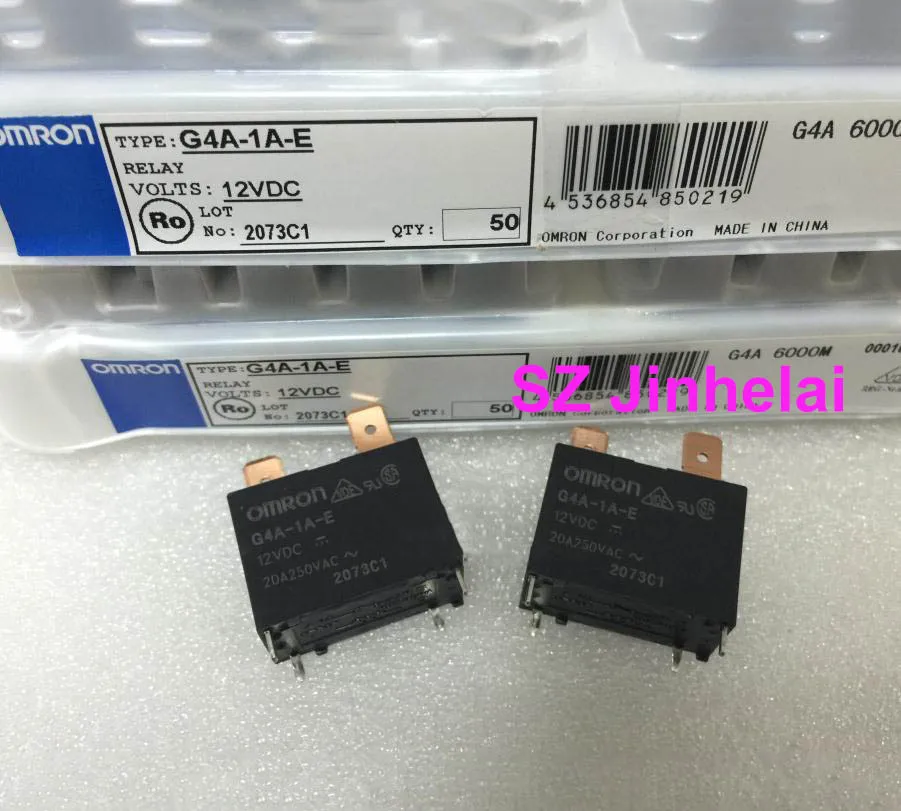 10Pcs Omron G4A-1A-E Dc12V Dc5V Originale Autentico Relè 20A 12Vdc 5Vdc