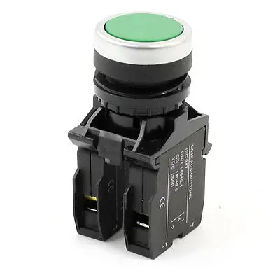 

Panel Mounting Momentary DPST Momentry Green Push Button Switch 500V