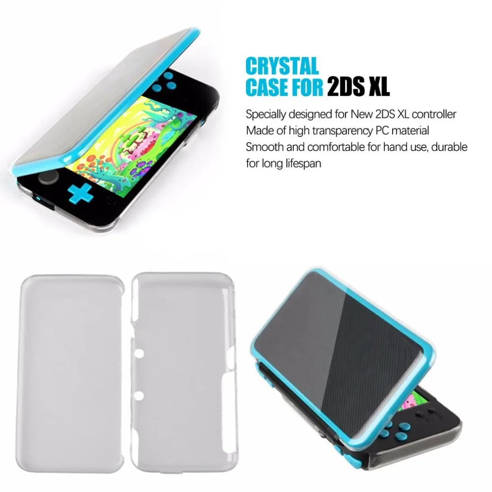 

Nintend New 2DS XL LL Protective Clear TPU New 2DS XL Cover Case For 4 Colors Hard Case Cover Funda NEW 2DS XL Case