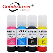 4 шт х 004 Цвет чернильная паста бутылка для EPSON L3118 L3119 L3158 L3106 L3108 L3115 L3116 L3117 L3156