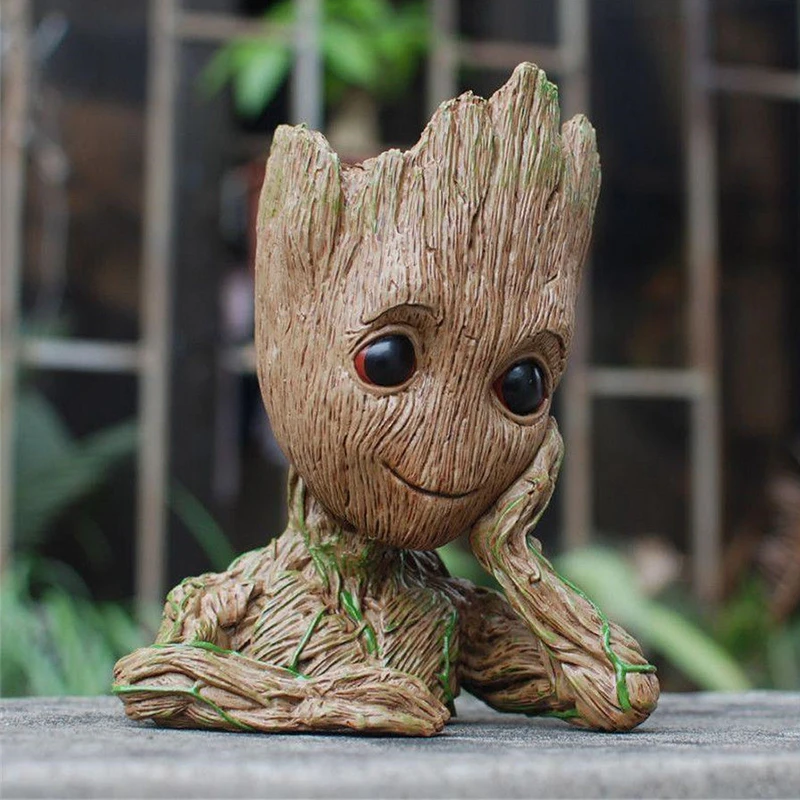 

Guardians of The Galaxy Avengers Action Figure Model Toy Flowerpot Baby Tree Man Macetero Pen Planter Flower Pot Drop Shipping