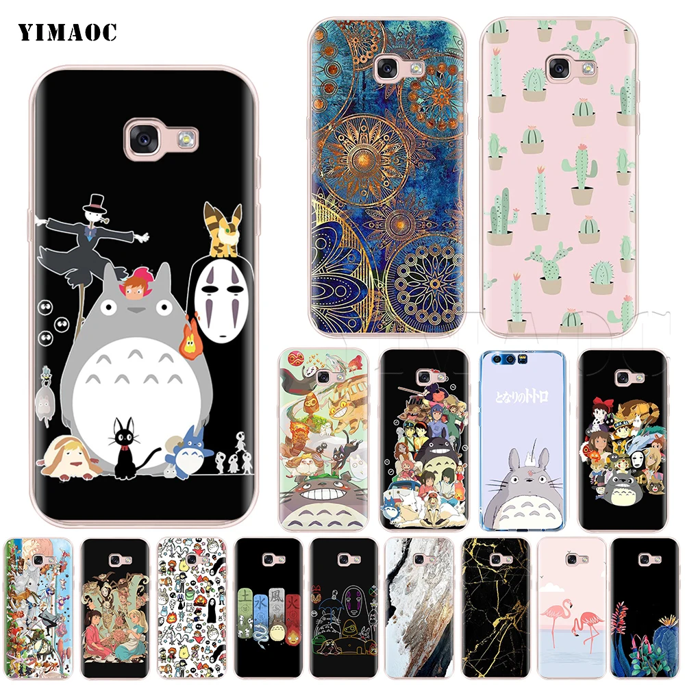 

YIMAOC Studio Ghibli Totoro Silicone Case for Samsung Galaxy S7 S8 S9 Edge Plus J3 J5 J7 A5 A6 A8 Note 8 9