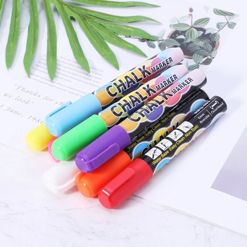 

8 Color Highlighter Fluorescent Liquid Chalk Marker Pen School Office Stationery