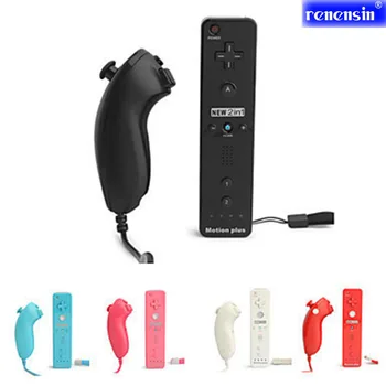 

Renensin 2 In1 Remote Controller Gampad For Wii Mote Built In Motion Plus Inside Remote Controller Nunchuck For Wii
