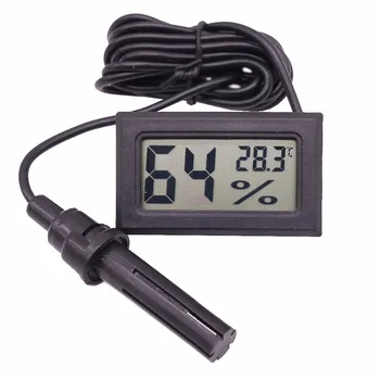 

1 pcs Professional Mini Probe LCD Digital Thermometer Hygrometer Temperature Humidity Meter Digital Display No Battery