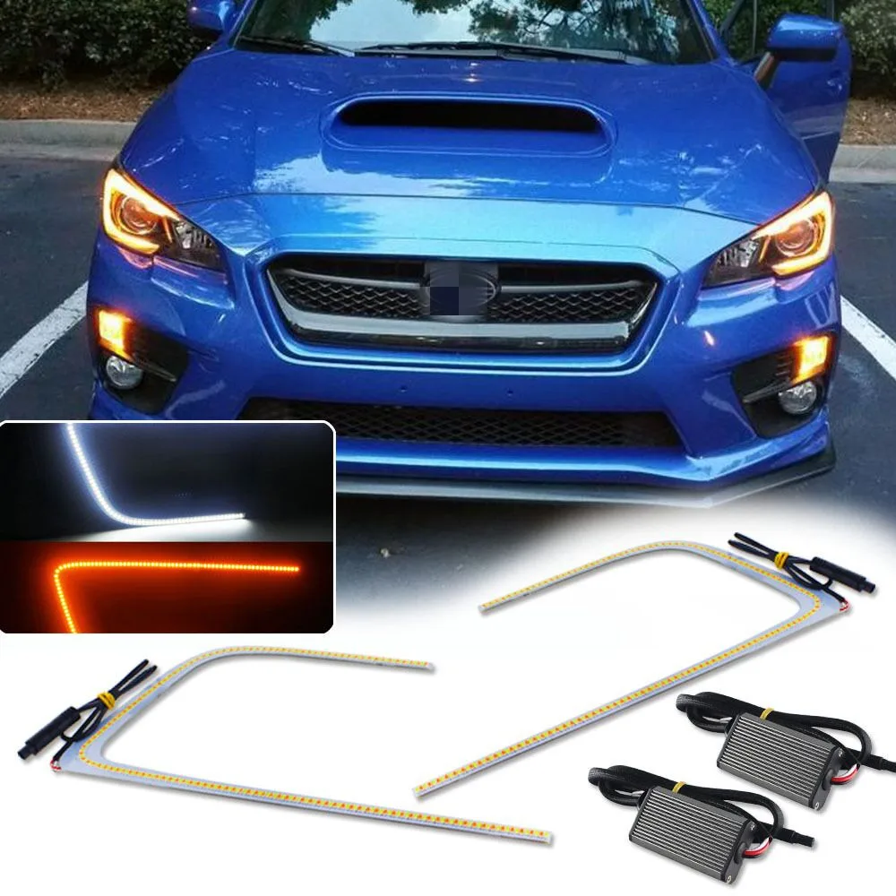 Автомобильный мигающий светильник для Subaru WRX/STI 2015 2016 2017 2018LED DRL дневные ходовые