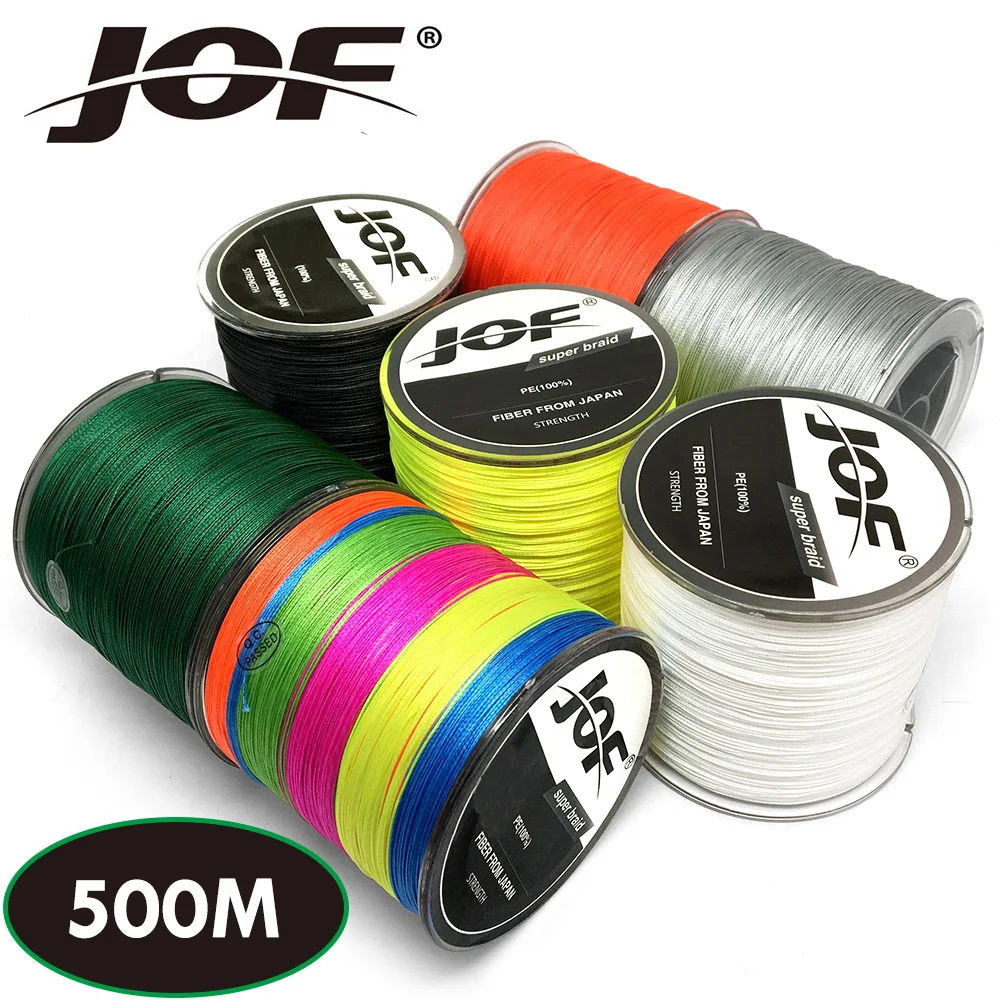 

JOF Fishing Line 8 Strands PE Braided 500M Multifilament Rope Carpfishing Carp Japan Multicolor Weave Strong Fishing Braid Line