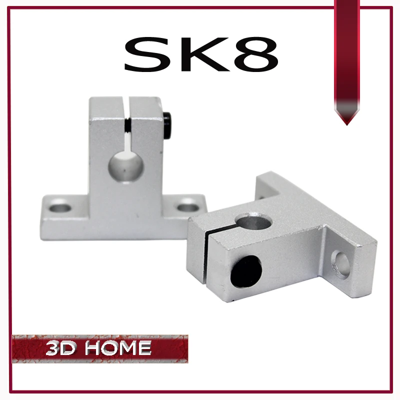 2 pcs//lot SK8 SH8A 8mm Linear Shaft Support 8mm Linear Rail Shaft Support XYZ Table CNC Parts 2pcs//lot Hot Sale Ochoos Hot Sale