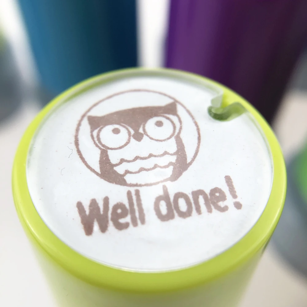 

Owl Well done -Self Inking Comment Stamp for Teachers Kids Decorative Stamps for Scrapbook DIY Scrapbooking