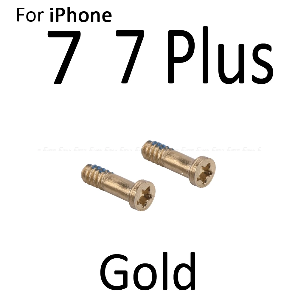 10 компл. Нижний винт Набор для iPhone 4, 4S, 5, 5S, SE, 6, 6 S, 7 Plus Винты Комплект болтов док-станция соединительные запчасти