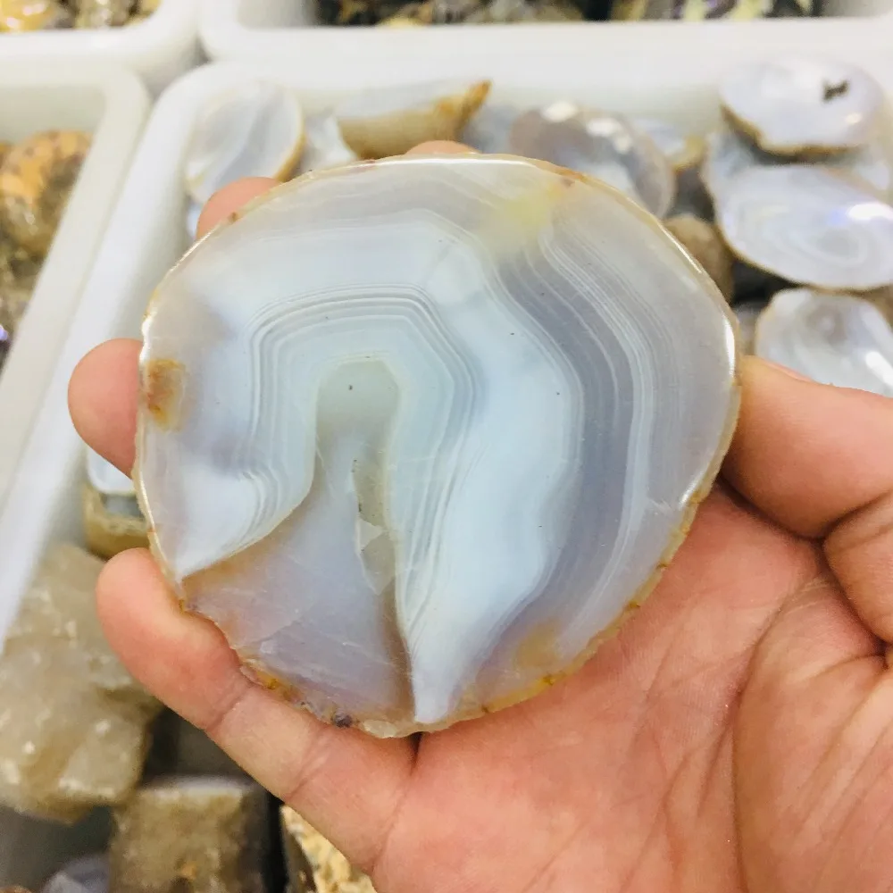 

Nature Agate Slice Pendant quartz Natural Stone Irregular