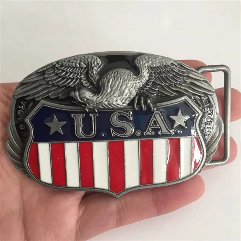 Hot selling High quality 3D USA Eagle Cowboy belt buckle With Metal Fashion Mens Buckles Belt