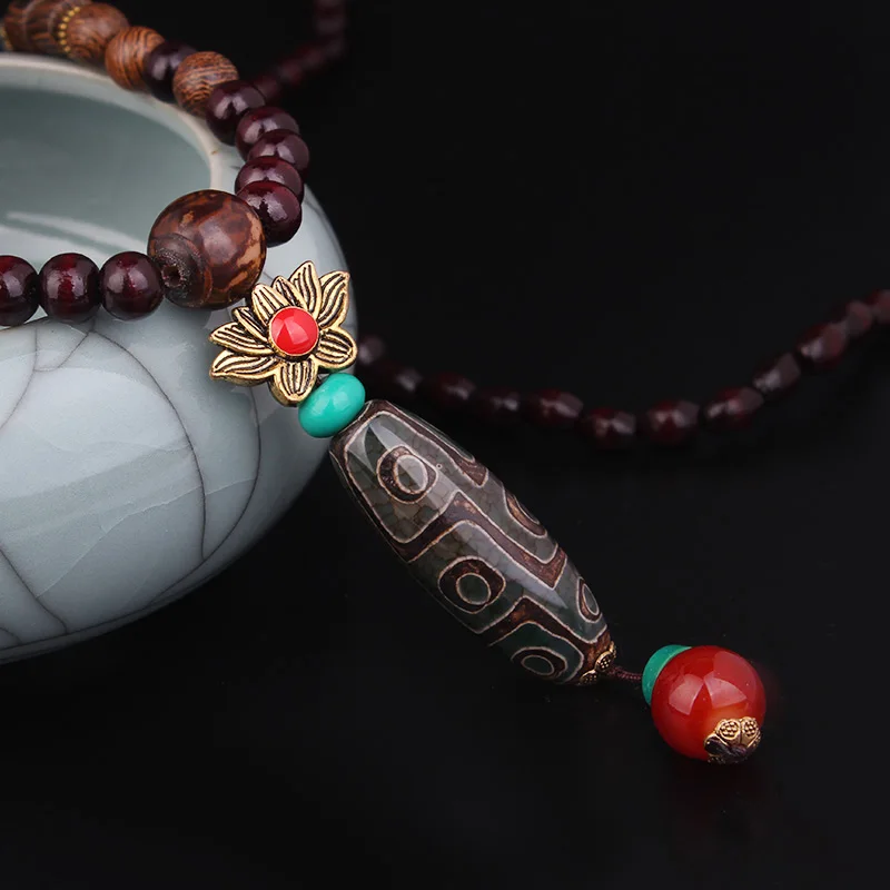 

New design sandalwood fashion ethnic necklace jewelry ,nature Day beads pendants,ethnic jewelry vintage necklace pendants