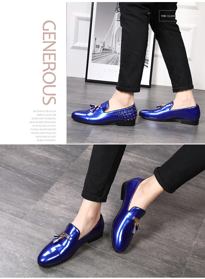 Mens Casual Shoe Wedding Mens Shoes Casual Slip On Red Waterproof Luxury Men Loafers Shoes Gold Fashion Party Shoe Men Plus Size (8)