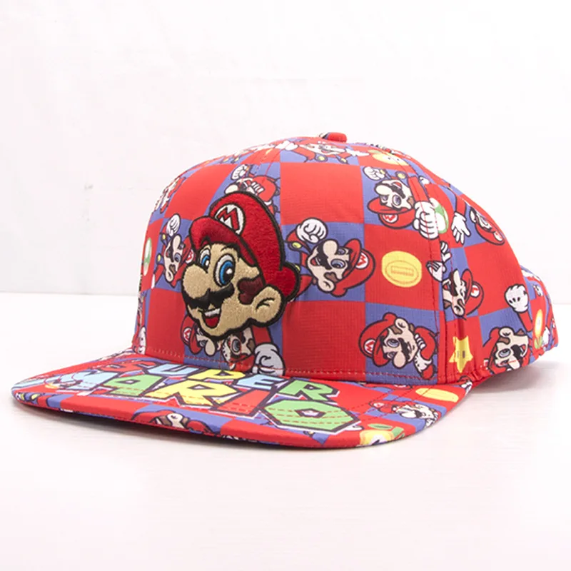 Новая супер Mary Mario Bros шляпа флэш Черная пантера хип хоп бейсбольные шляпы качественная хлопковая кепка для Подростковая для учебы шапки с героями мультфильмов