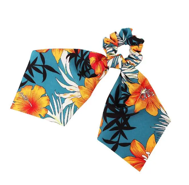 

2pcs/lot Floral Print Women Hair Elastic Bohemian Hair Band Hair Rubber Ropes Girls Hair Ties Accessories