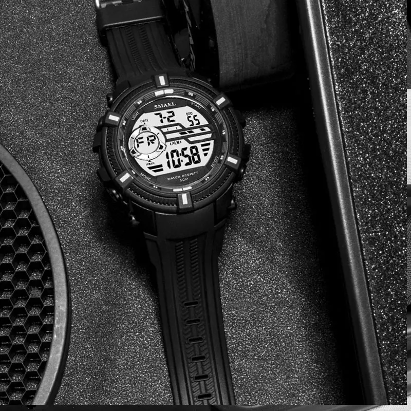 Спортивные часы, военные, SMAEL, крутые часы для мужчин, большой циферблат, S Shock Relojes Hombre, повседневный светодиодный, Clock1616, цифровые наручные часы, водонепроницаемые