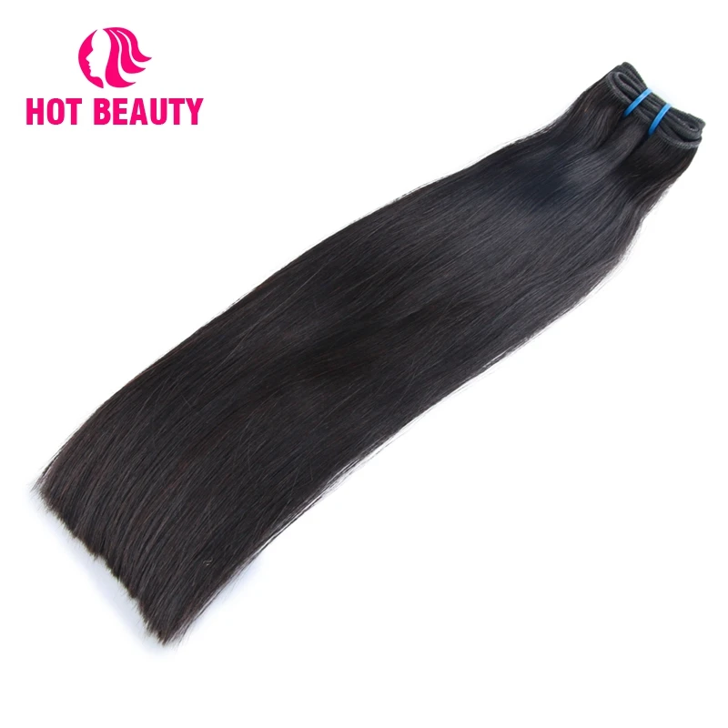 Hot Beauty Hair Extension Funmi Double Drawn Straight Brazilian Virgin Human Hair Kim K bob Natural Color 10-14 Inch Bundles