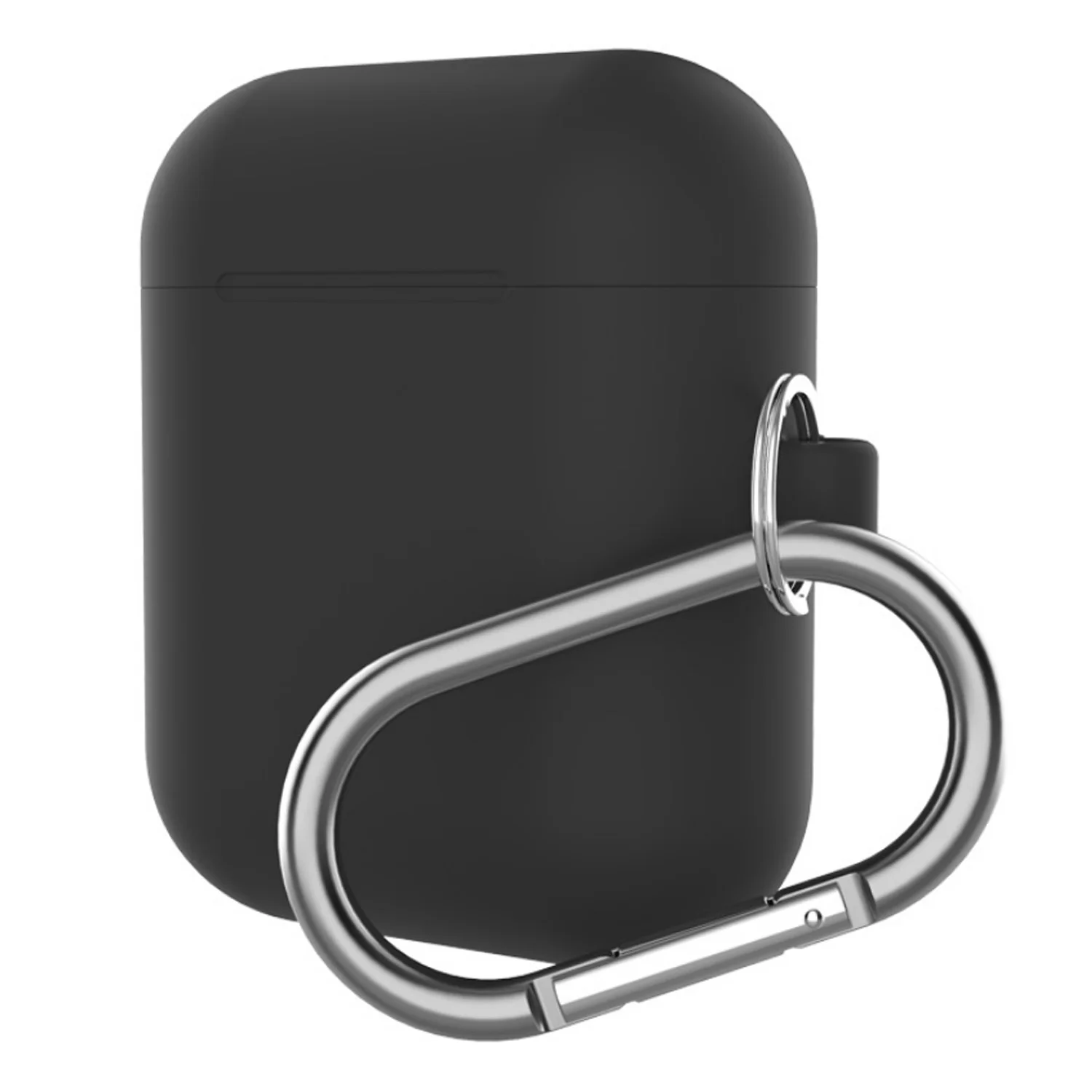 Силиконовый ударопрочный защитный чехол Besegad для Apple Airpods 1 2 с карабином Air Pods