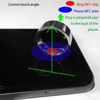 

Fashionable Design Smart Ring Wearable Device NFC Magic Ring Waterproof Health Men Women Ring Jewelry Wrist Strap English Black