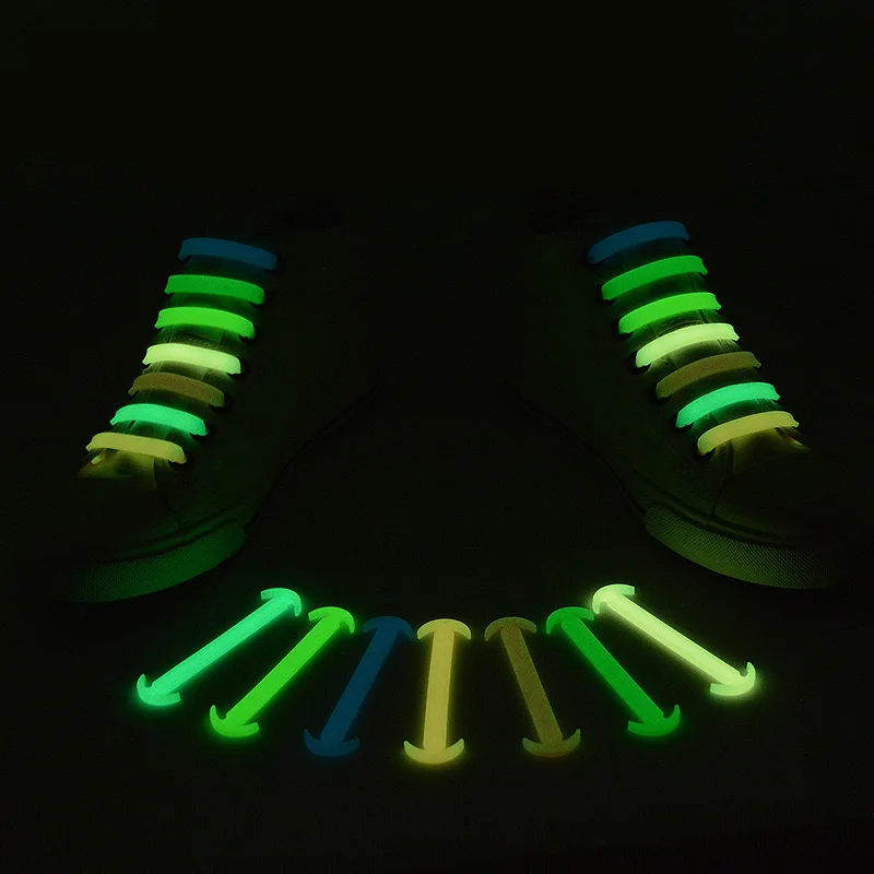 Joyhopy 14 шт./пара модные Дизайн Для мужчин женская обувь шнуровка без галстука без моющиеся световой Шнурки для всех Спортивная обувь - Цвет: Multicolour