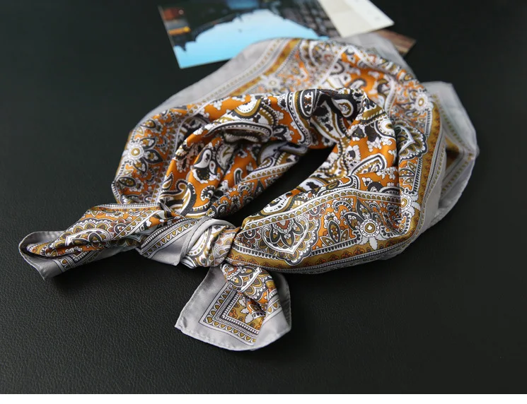 Paisley Neckerchief Floral Scarf For Men Women Wrap 50*50cm Square Scarves Women Mens Wraps Polyester Printed Shawl Wraps Stole mens designer scarf