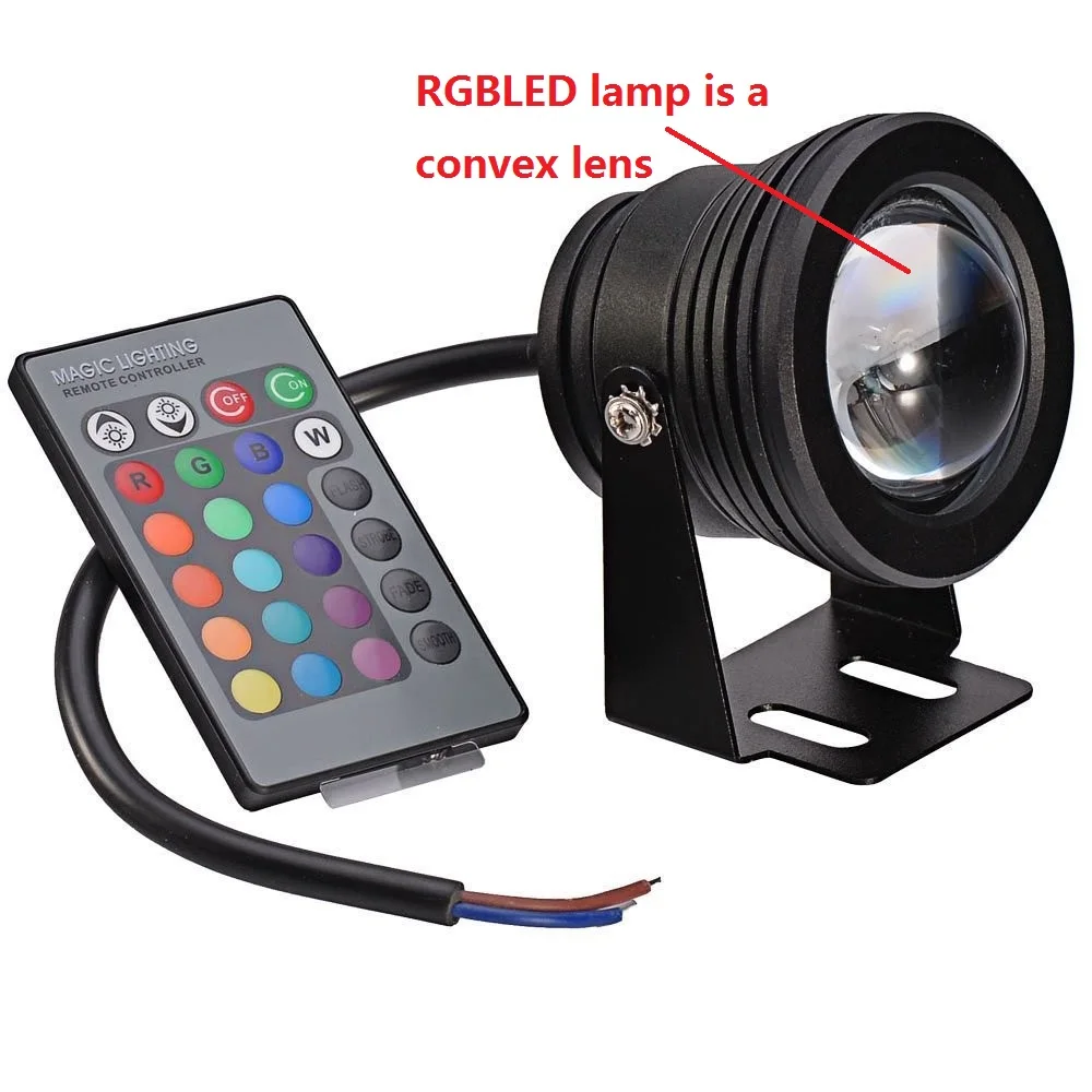 Led свет RGB для использования в грунтовых водах 10 W 12 V Светодиодный прожектор 16 Цвета Водонепроницаемый IP67 фонтан бассейн лампы затемнения