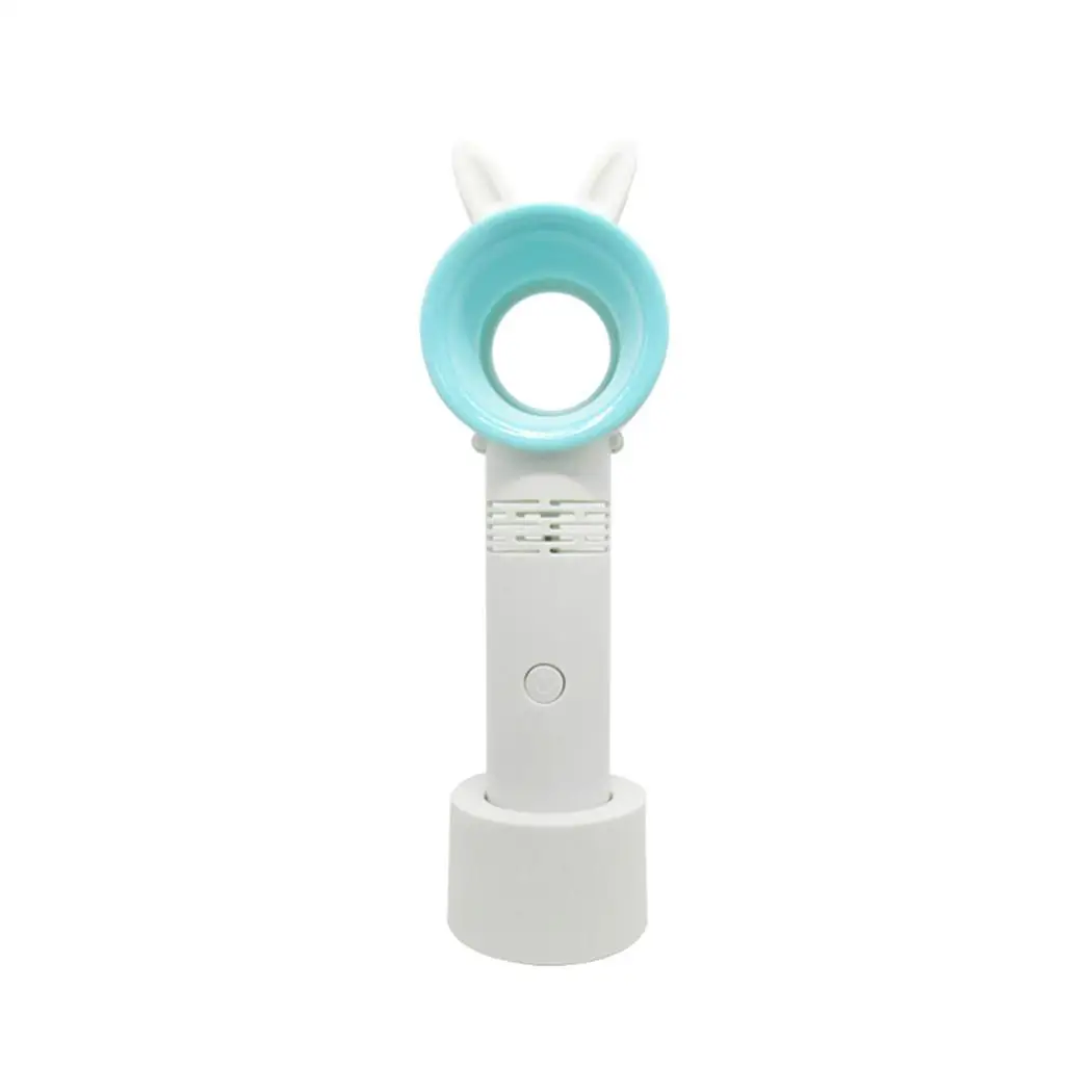 

Portable USB Rechargeable Bladeless Fan Handheld Mini Air Cooler No Leaf Handy Cooling Fan Wireless For Home Office Outdoor