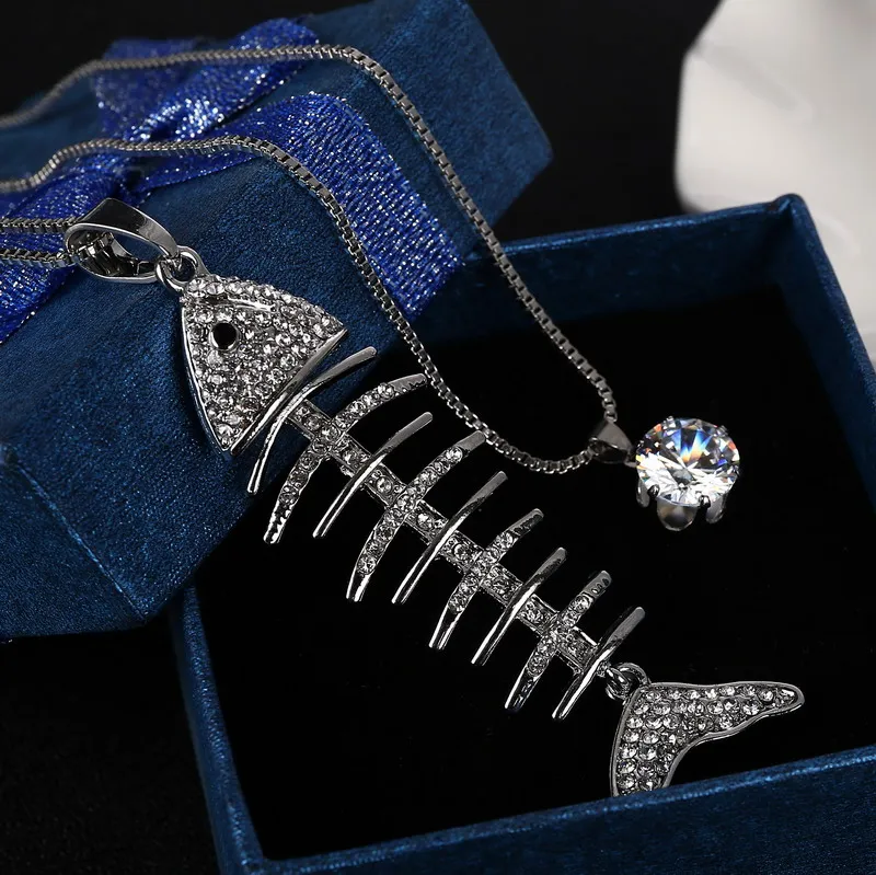 

Long Chain Necklaces & Pendants 2019 Fish Fox Starfish Animal Cubic Zircon Crystal Necklace Simulated Pearl Opal Stone Collier
