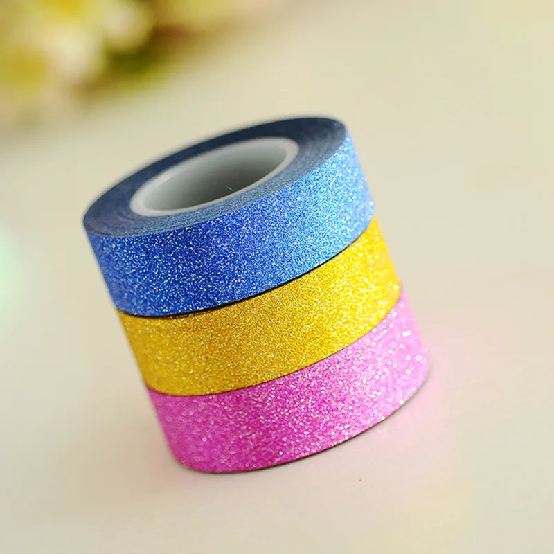 1PCS-10m-DIY-Self-adhesive-Glitter-Washi-Paper-Tape-Sticker-Wedding-Birthday-Festival-Decoration-D (2)