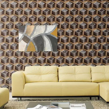 

5-color modern simulation 3D background wallpaper 3D fashion living room bedroom TV wall wallpaper 3D mosaic mural wall paper