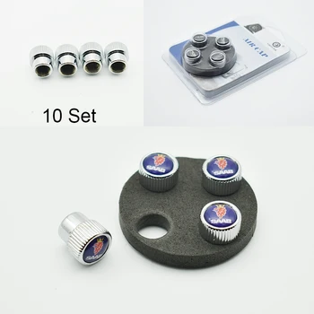 

10 set Top Quality Chrome car wheel valve stem cap auto metal For saab