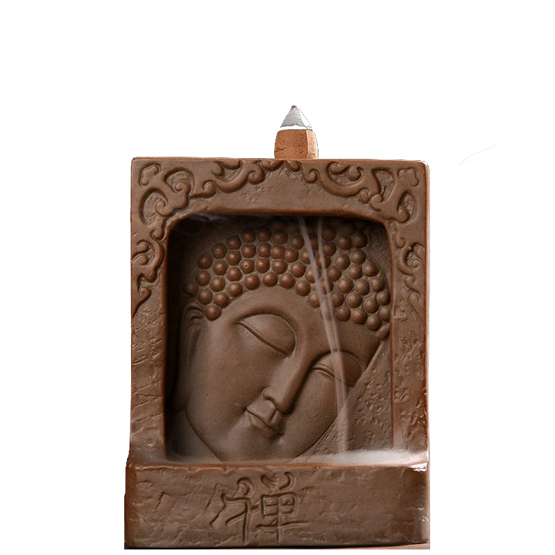 

Individual creativity ceramic Buddha statue aromatherapy incense stove stream smoke ornamental home furnishings and furnishings